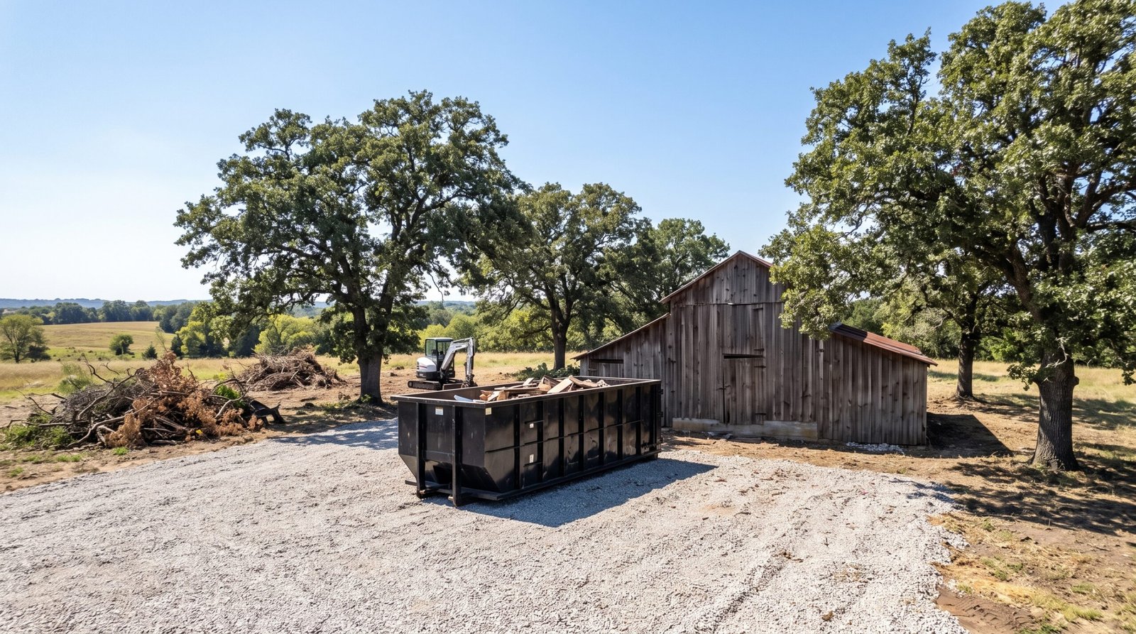 Clearing a Rural Property in Bonham? A Roll-Off Dumpster Guide